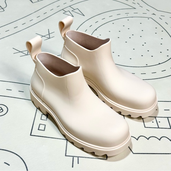 Free People High Street Rain Boots in Parchment Beige - Picture 5 of 11